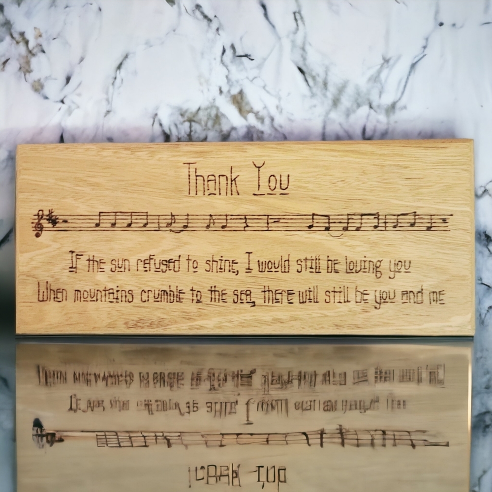 Led Zepplin Song Lyric Wooden Plaque